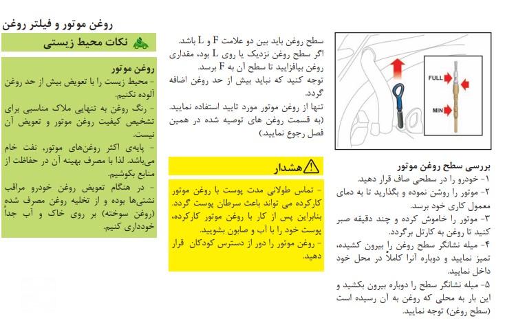 چک کردن سطح روغن موتور کوییک