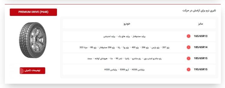 بهترین لاستیک ایرانی از لحاظ نرمی
