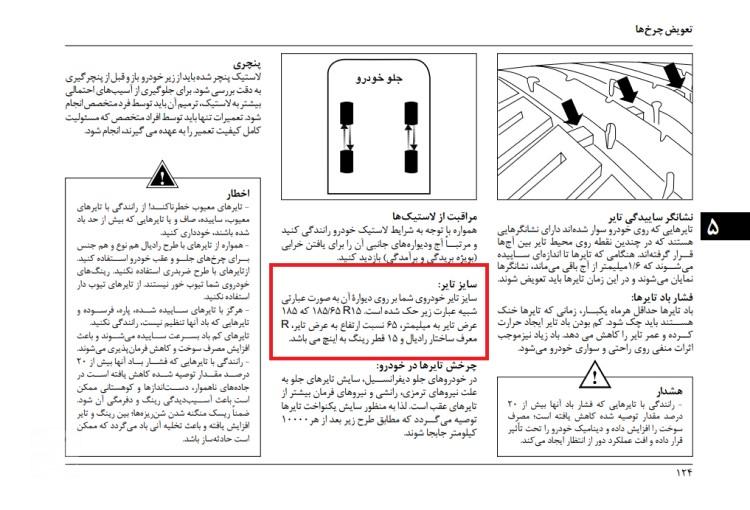 بهترین سایز لاستیک سمند