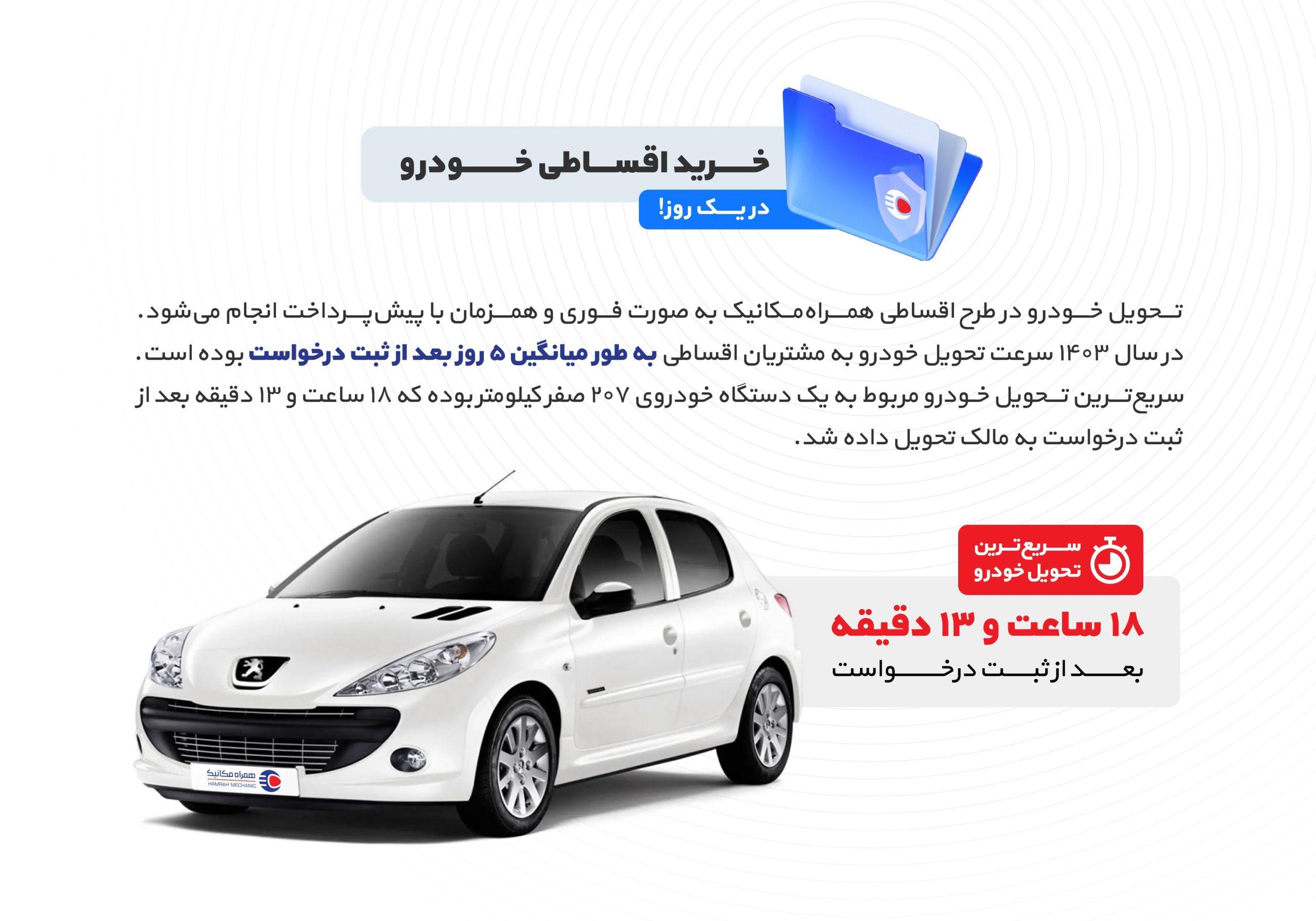 مزایای طرح فروش اقساطی 36 ماهه همراه مکانیک