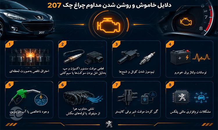دلایل چشمک زدن چراغ چک 207